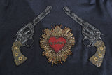 Pull moteur de pistolet à coeur gris cristal