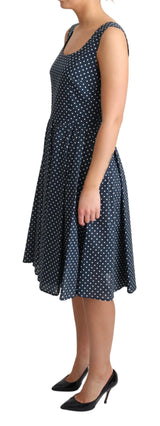 Vestido de línea A Polka Dot sin mangas