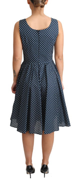 Vestido de línea A Polka Dot sin mangas