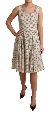 Elegant Polka Dot ärmellose A-Line-Kleid