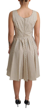 Elegant Polka Dot ärmellose A-Line-Kleid