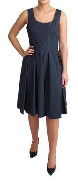 Elegantes, gepflegtes blaues A-Line-Kleid