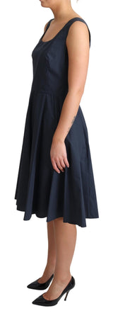 Elegantes, gepflegtes blaues A-Line-Kleid