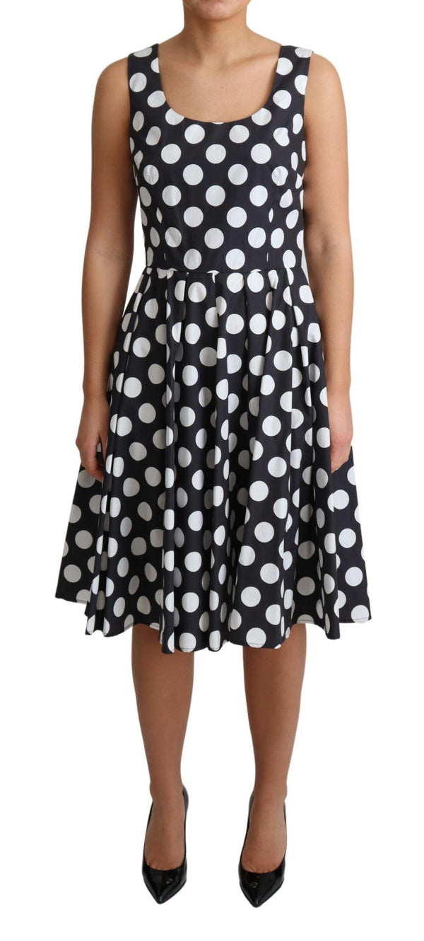 Polka Dot ärmellose A-Line-Kleid