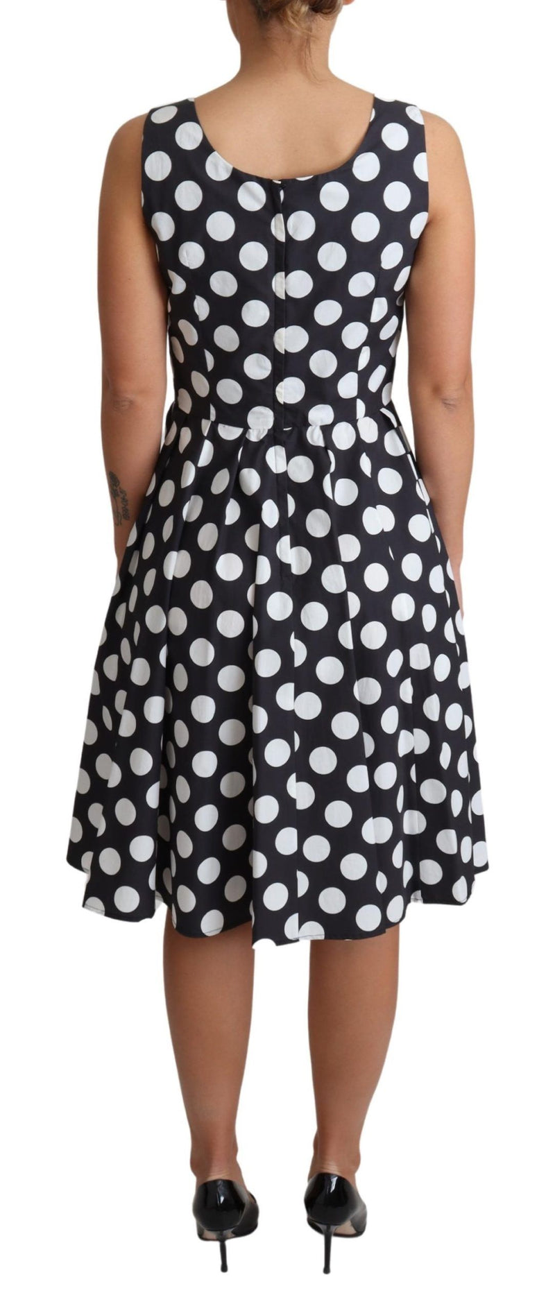 Polka Dot ärmellose A-Line-Kleid