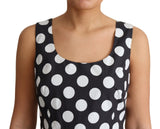 Vestido de línea A Polka Dot sin mangas