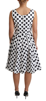 Elegant Polka Dot ärmellose A-Line-Kleid