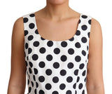 Elegant Polka Dot ärmellose A-Line-Kleid