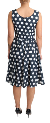 Polka gepunktete A-Line-ärmelloses Kleid