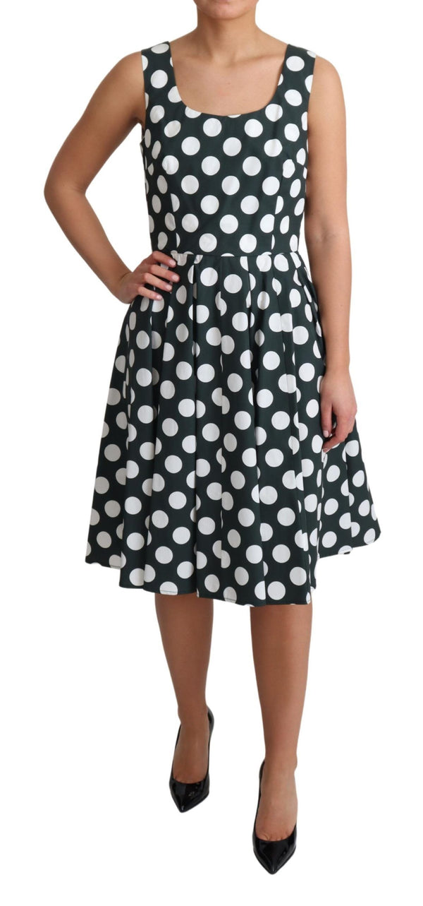 Chic Polka Dot A-Line Αμάνικο Φόρεμα