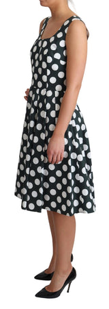 Chic Polka Dot A-Line Αμάνικο Φόρεμα