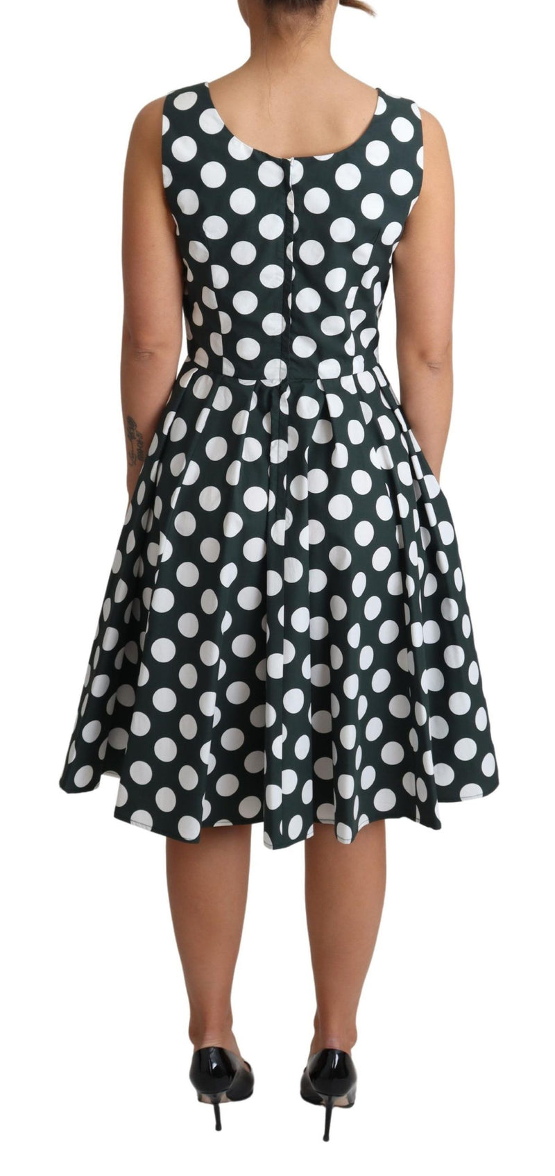 Chic Polka Dot A-Line ärmelloses Kleid