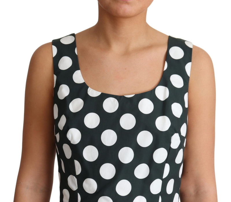 Chic Polka Dot A-Line ärmelloses Kleid