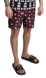 Elegant Maroon Swim Trunks