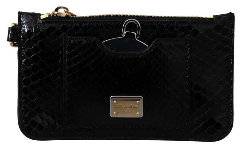 Elegantes Python -Muster Leder Armband Brieftasche