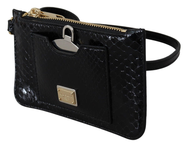 Elegantes Python -Muster Leder Armband Brieftasche