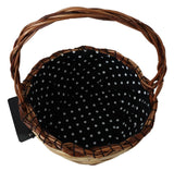 Chic Beige Wicker Basket Tasche