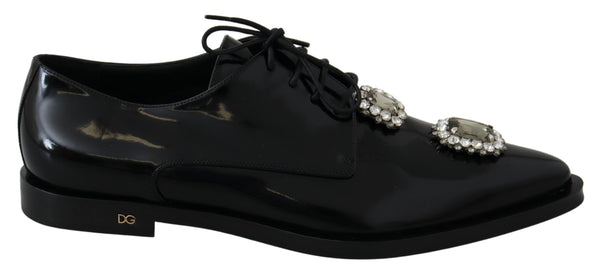 Chaussures de robe derby embellies en cristal