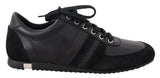 Eleganti sneaker sportive in pelle nera