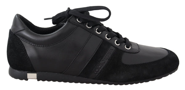 Eleganti sneaker sportive in pelle nera