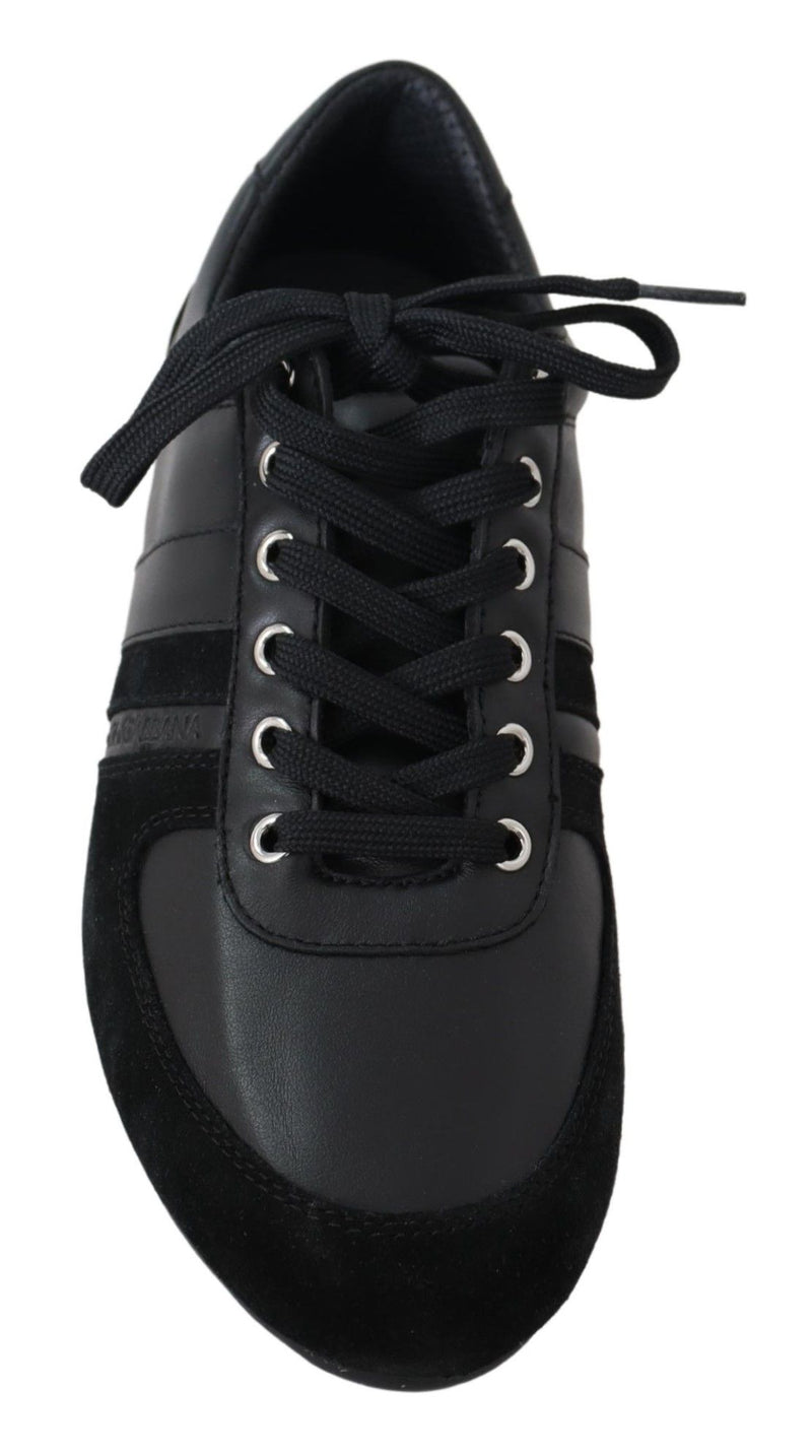 Eleganti sneaker sportive in pelle nera