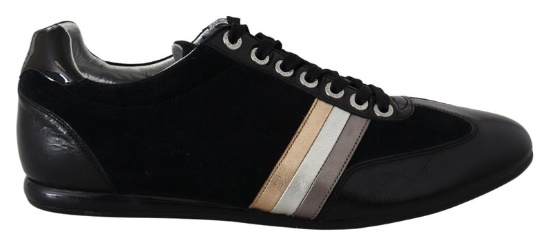 Eleganti sneaker sportive in pelle nera