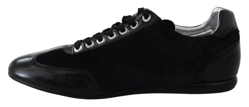 Eleganti sneaker sportive in pelle nera