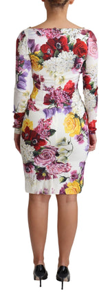 Robe de soie de gaine florale élégante