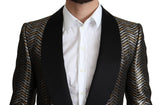 Elegante giacca blazer jacquard slim metallica