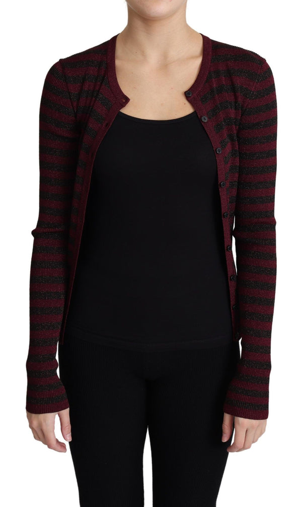 Elegante cardigan viscoso a strisce