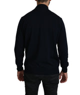 Elegante maglione pullover blu scuro