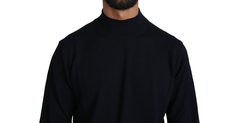 Eleganter dunkelblauer Pullover -Pullover