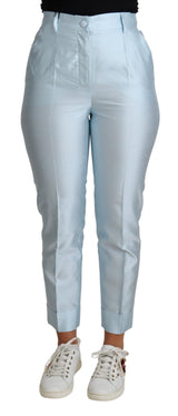 Pantalon de soie taille haute