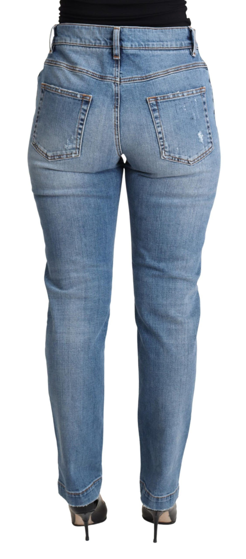 Jean skinny en lambeaux en lambeaux haute taille