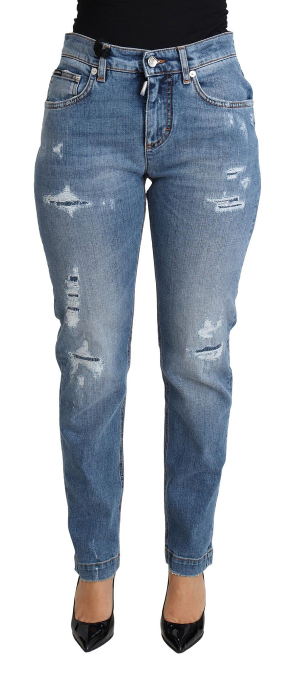 Chick mit hoher taillierter Röhrenjeans mit hoher taillierter Röhrenjeans