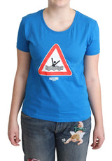 Chic Dreieck Grafik Baumwoll -T -Shirt