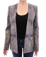 Blazer Chic Silk Floral One-Button