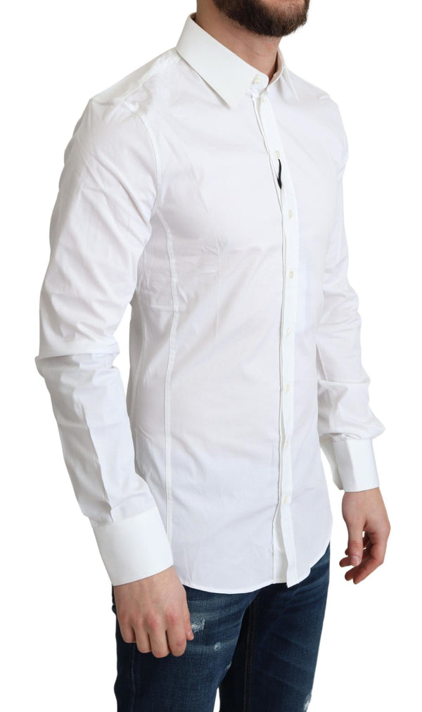 Elegante camicia da abbigliamento in cotone bianco