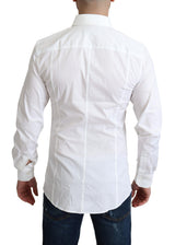 Elegante camicia da abbigliamento in cotone bianco