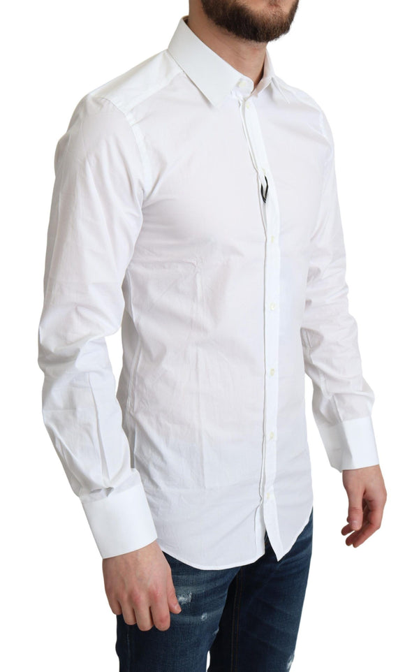 Chemise de robe en coton blanc élégant