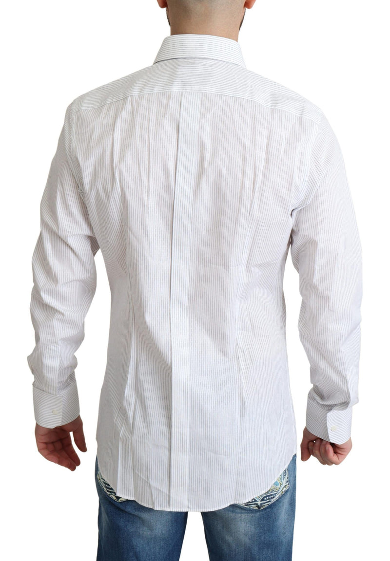 Chemise de robe en or à rayures élégante