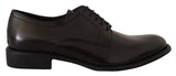 Eleganti scarpe derby formali in pelle nera