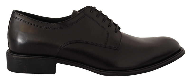 Chaussures de derby formelles en cuir noir élégant