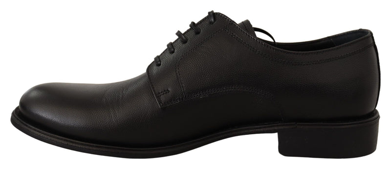 Chaussures de derby en cuir noir élégant