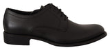 Chaussures de derby en cuir noir élégant