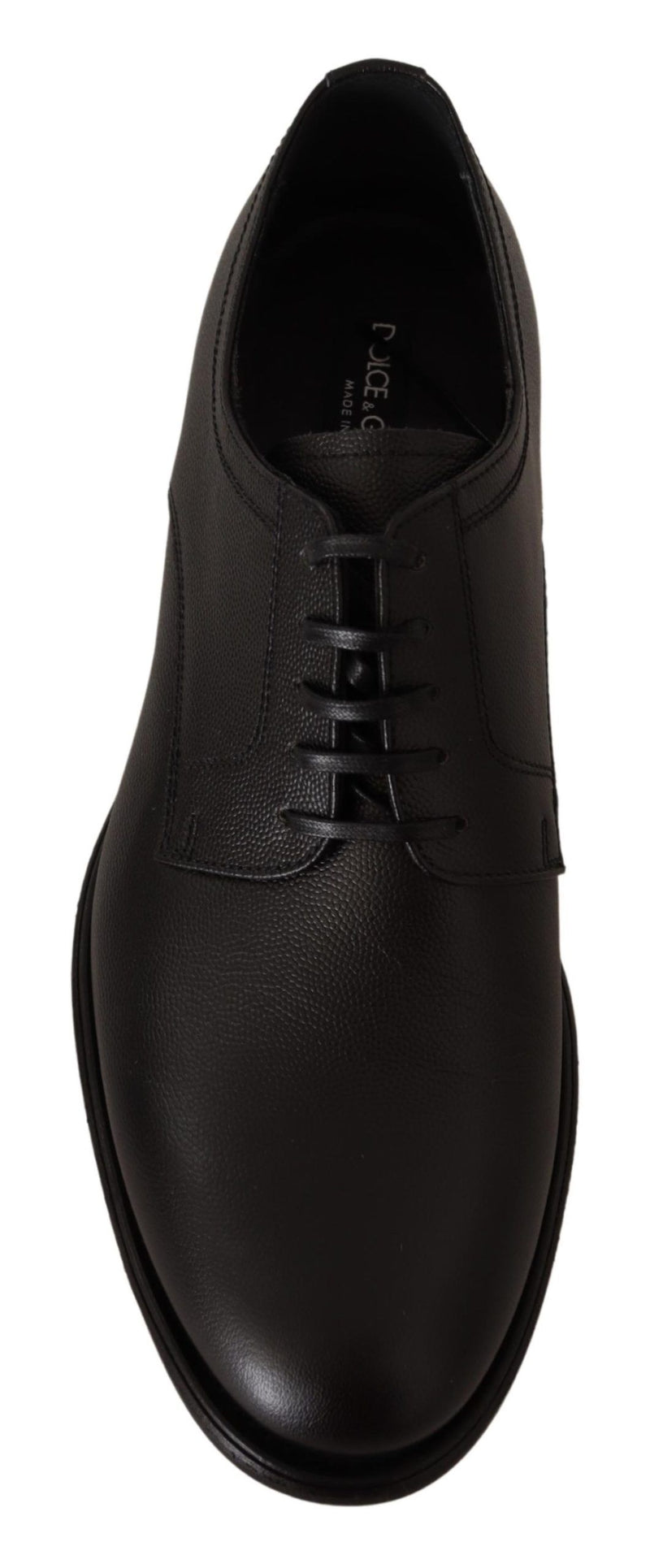 Elegantes zapatos Derby de cuero negro