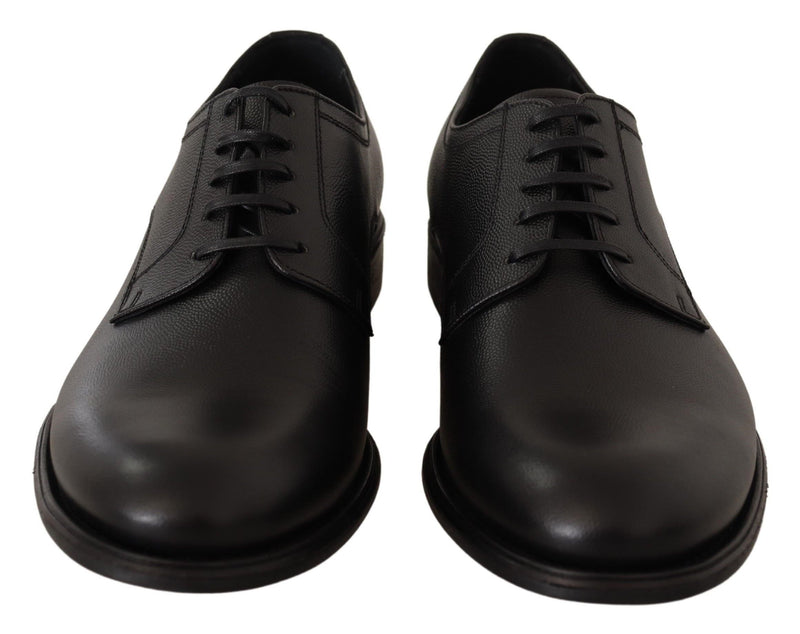 Chaussures de derby en cuir noir élégant