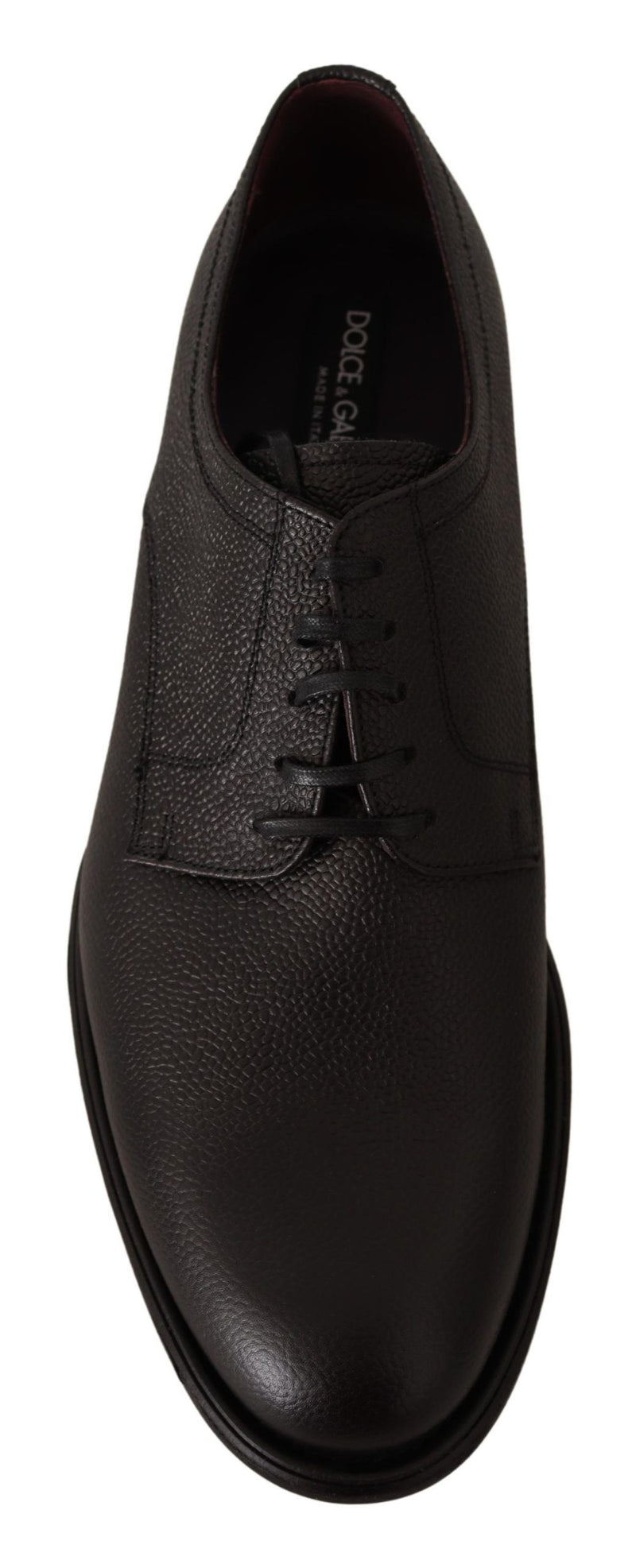 Chaussures de robe de derby en cuir noir élégant