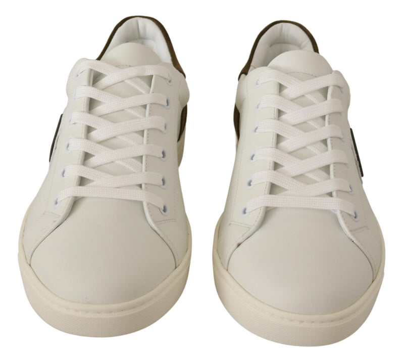 Baskets en cuir blanc chic pour hommes