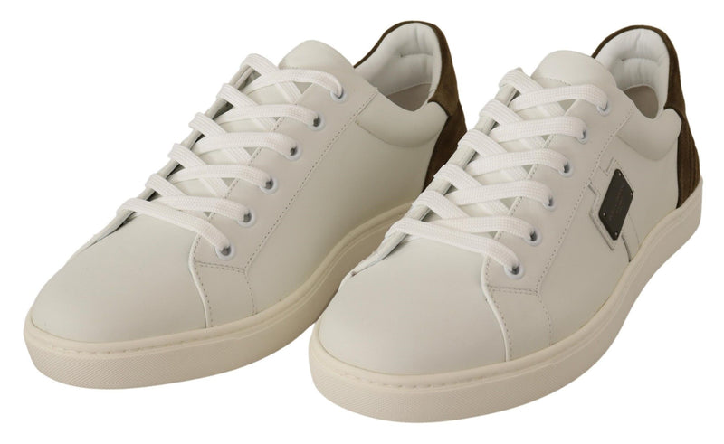 Baskets en cuir blanc chic pour hommes